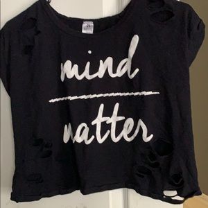 black shirt sleeve top